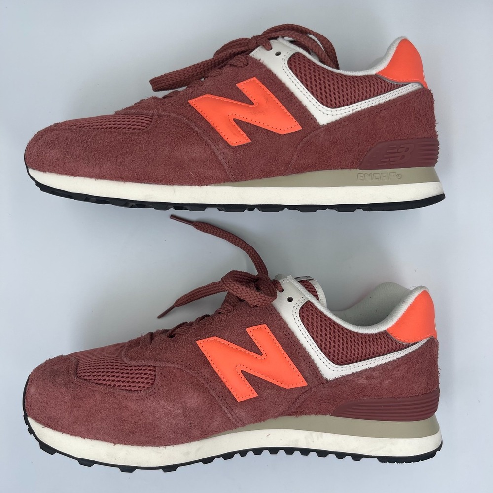 New Balance Classic 574 Athletic Sneaker M10/W11.5 (2E) Red Rock Tangerine Heat